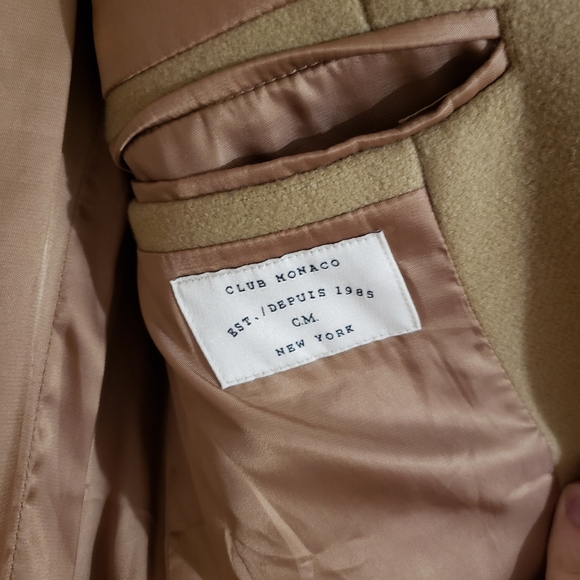 Club Monaco Wool Topcoat Size 36 - Picture 3 of 4